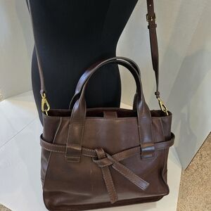 Fossil Brown Leather Satchel